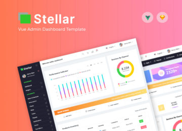 vue js template stellar admin template