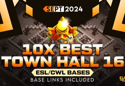 10x TH16 OP War Bases for September