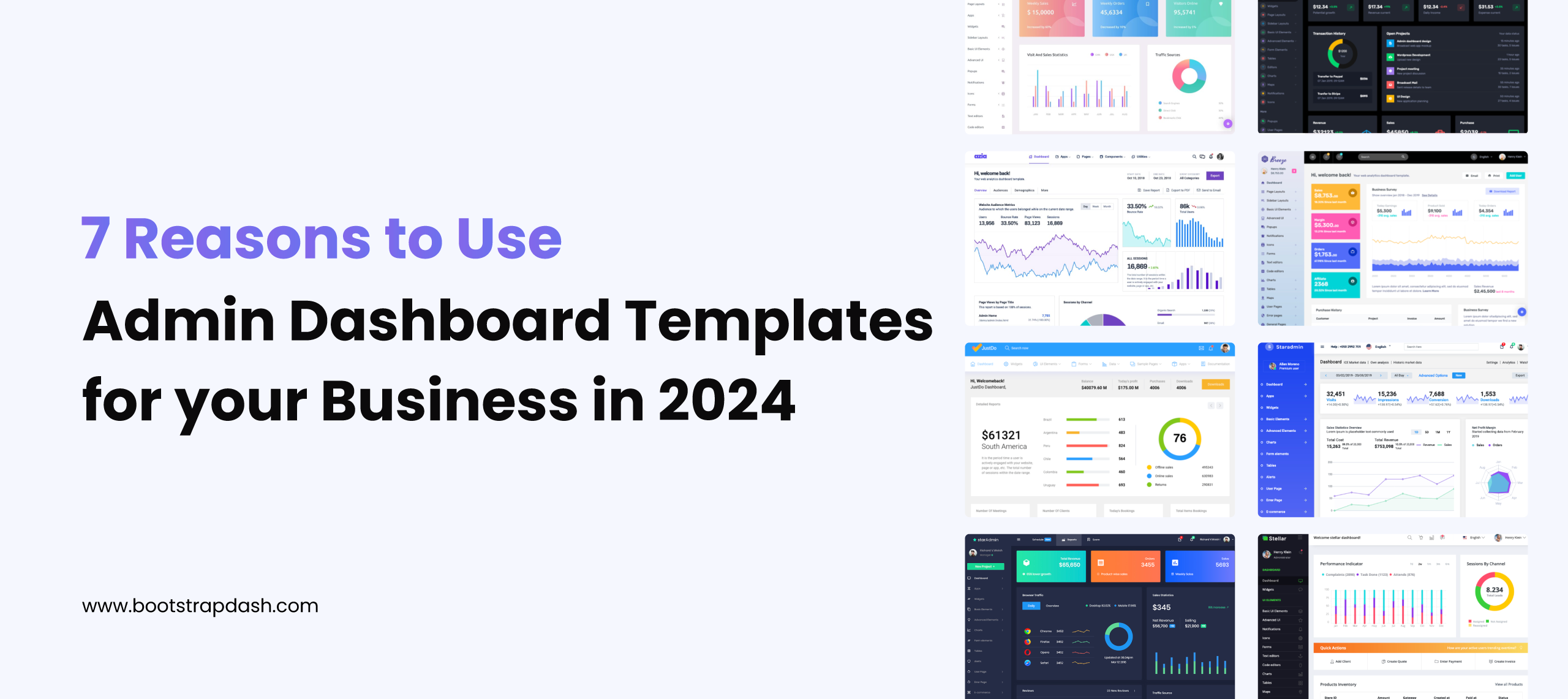  7 Reasons to Use Admin Dashboard Templates for your Business in 2024
